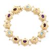 Image 1 : Plated 18KT Yellow Gold 5.75cts Multistone Bracelet