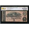 Image 1 : 1864 $5 T-69 Confederate PCGS 58PPQ