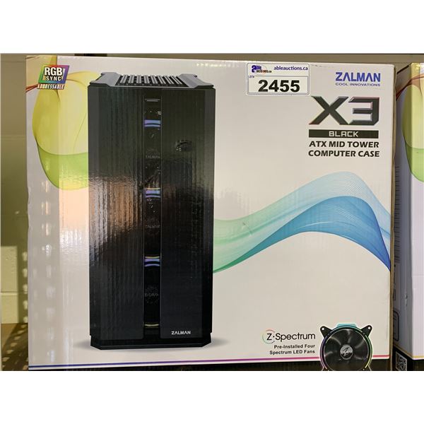 Computer Boxed BOXED ZAMAN COOL INNOVATIONS X3 BLACK ATX MID TOWER COMPUTER CASE ...