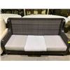 Image 2 : WICKER OUTDOOR PATIO SOFA 80" (1 MISMATCHED CUSHION)