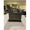 Image 3 : WICKER OUTDOOR PATIO SOFA 80" (1 MISMATCHED CUSHION)