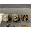 Image 2 : 7 ASSORTED STANLEY CUP CHAMPION RINGS INCLUDING; EDMONTON OILERS, PITTSBURGH PENGUINS, ANAHEIM