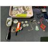 Image 2 : BIN OF ASSORTED ITEMS INCLUDING; JEWELRY, LIGHTERS, KNIVES & MORE