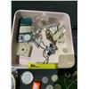 Image 3 : BIN OF ASSORTED ITEMS INCLUDING; JEWELRY, LIGHTERS, KNIVES & MORE