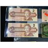 Image 2 : 4 ASSORTED CANADIAN BANK NOTES INCLUDING; 3 1986 $2 NOTES & 1967 $1 CENTENNIAL OF CANADIAN