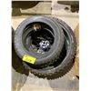 Image 2 : 5 ASSORTED MOTORCYCLE TIRES INCLUDING; KENDA, DUNLOP, YUANXING (MOUNTED) & MORE