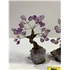 Image 2 : 3 ASSORTED AMETHYST BONSAI TREES RETAIL $250 EACH APPROX 5X2"