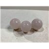 Image 2 : 3 ROSE QUARTZ SPHERES APPROX 1-1/2"