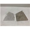 Image 2 : 2 ASSORTED CLEAR QUARTZ PYRAMIDS RETAIL $800 (1-1/2X2-1/4") & $600 (1-1/4X2")