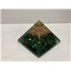Image 2 : ORGONITE GREEN QUARTZ PYRAMID RETAIL $249 APPROX 2X3"