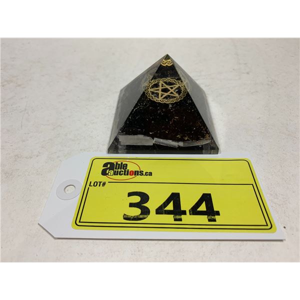 ORGONITE BLACK TOURMALINE PYRAMID RETAIL $249 APPROX 2X3"