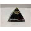 Image 2 : ORGONITE BLACK TOURMALINE PYRAMID RETAIL $249 APPROX 2X3"