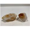 Image 2 : 2 CITRINE (HEATED AMETHYST) POINTS RETAIL $250 & $150 APPROX 1-1/2X3-1/2"