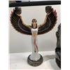 Image 2 : EGYPTIAN GODDESS ISIS CANDLE HOLDER RETAIL $189.51 APPROX 13" TALL & BUDDHA WATER FOUNTAIN APPROX