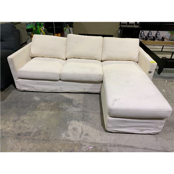 2-PC SECTIONAL SOFA WITH CHAISE (CLEANING REQUIRED)