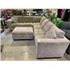 Image 1 : 3-PC SECTIONAL SOFA WITH STORAGE OTTOMAN (SOME CLEANING REQUIRED)