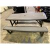 Image 2 : LIFETIME METAL & PLASTIC FOLDING PICNIC TABLE 6'X28"