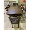 Image 1 : DINING TABLE WITH PULLOUT LEAFS (62X40" - LEAFS HAVE ISSUES) WITH 6 CHAIRS