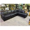 Image 1 : 3-PC LEATHER SECTIONAL SOFA SOME COSMETIC DAMAGE ON SEAT