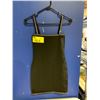 Image 1 : BLACK ALEXANDER WANG MINI DRESS WITH CONTRAST CRYSTAL "A" TRIM- SIZE XS