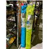 Image 1 : LOT OF 2 OUTDOOR UMBRELLAS, LEVEL, GARDENING TOOLS AND MORE