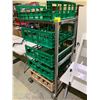 Image 2 : 5 TIER METAL ROLLING RACK WITH PLASTIC CRATES
