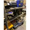 Image 1 : 5 SELVES OF ASSORTED ITEMS INCLUDING; COOLERS, SPEAKER, BLACK AND DECKER SAWS AND MORE
