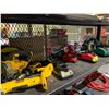 Image 2 : SHELF OF ASSORTED POWER TOOLS INCLUDING; DEWALT DRILL, MILWAUKEE SAWZALL, MAKITA SAW AND MORE