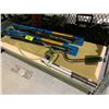 Image 3 : SHELF LOT OF SAW HORSES AND MORE