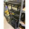 Image 3 : PLASTIC 4 TIER SHELF AND 3 TIER METAL ROLLING CART MISSING 2 PANELS