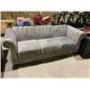 Image 1 : MODERN STUDDED CLOTH SOFA APPROX 80"