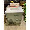 Image 1 : DOREL 30" BATHROOM VANITY (SOME DAMAGE ON TOP, FRONT & BOOSTER FRAME BENT)