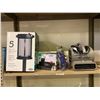 Image 1 : ASSORTED ITEMS INCLUDING; 5 SOLAR LED PATHWAY LIGHTS, TIME & WEATHER STATION, LASKO FLOOR FAN &