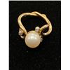 Image 2 : 18K LADIES' RING S/W PEARL & DIAMONDS (4.3G)