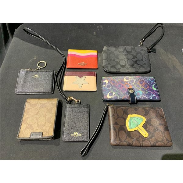 *UNKNOWN AUTHENTICITY* 8 ASSORTED COACH WALLETS