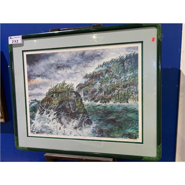 FRAMED LEP (30/300) BY NOEL WATTERS TITLED "SPIRITS OF THE STORM" APPROX 38"X32"