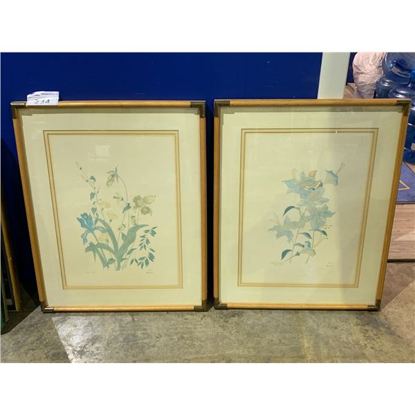 2 FRAMED ARTIST SIGNED LEPS TITLED  FLORAL DESIGN  APPROX 25 X31  (10/600) &  WESTERN AZALEA 