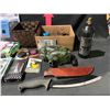 Image 4 : ASSORTED ITEMS INCLUDING; KNIFE, PAINTBALL PARTS, JEWELRY, UNDERWEAR & MORE