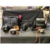 Image 1 : ASSORTED CAMERA RELATED PRODUCTS INCLUDING; BAGS, CANON EOS REBEL, KIRON LENS & MORE