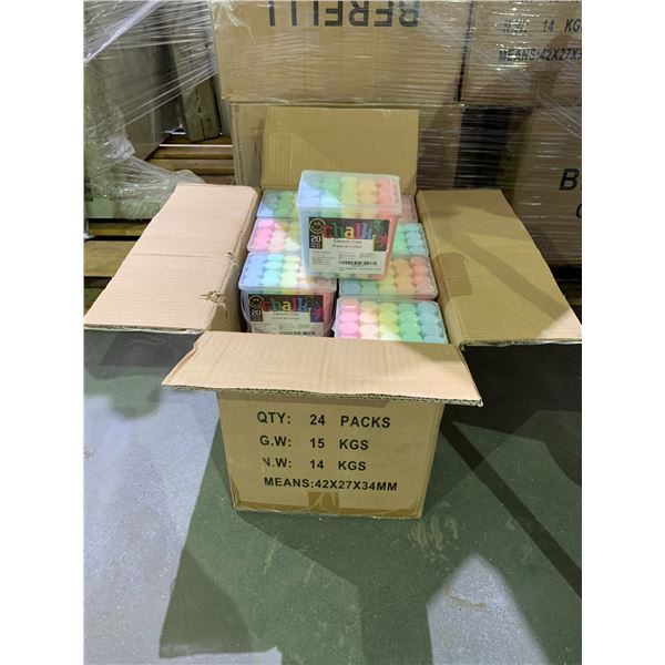 CASE OF 24 PACKS OF SIDEWALK CHALK