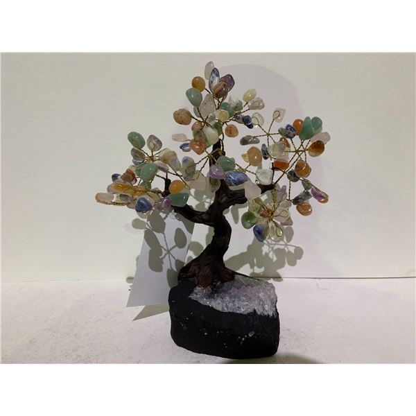 CHAKRA BONSAI TREE ON AMETHYST BASE