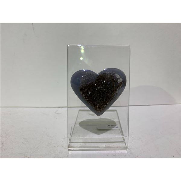 AMETHYST HEART DISPLAY RETAIL $1100