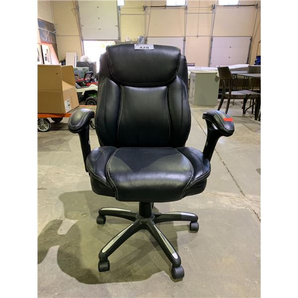 LEATHER EXECUTIVE ROLLING OFFICE CHAIR