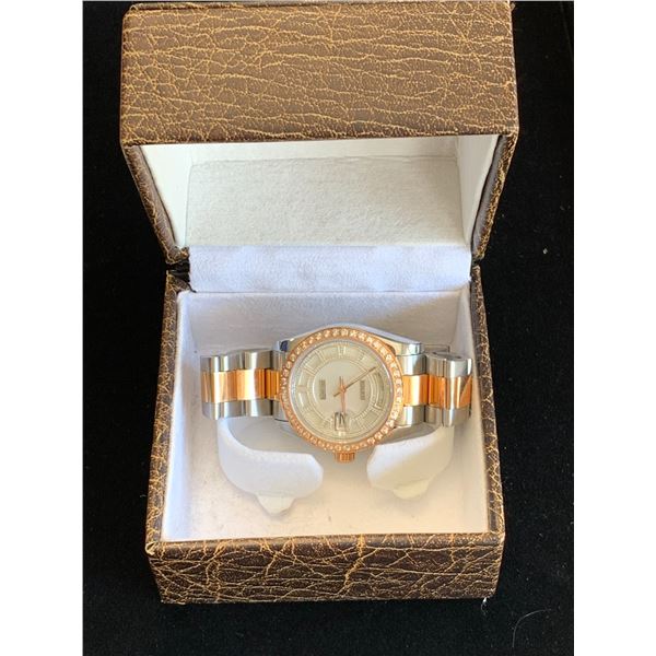 IMITATION WOMENS SILVER ROLEX WATCH WITH BOX