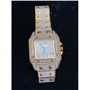 Image 1 : IMITATION YELLOW WITH DIAMONDS LOOKWORLD WATCH