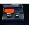 Image 1 : IMITATION SILVER CUFFLINK SET WITH HALF BOX