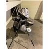 Image 2 : SNAKE EYES GOLF CADDY WITH ASSORTED CLUBS; STRATA TOUR, CALLAWAY, HIPPO, RAY COOK AND MORE