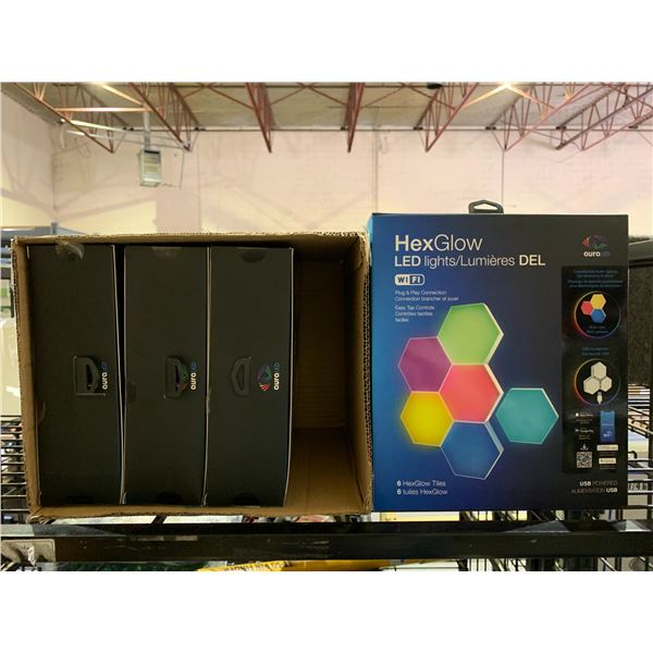 BOX OF TZUMI AURA LED HEXAGON LIGHTS WITH WIFI