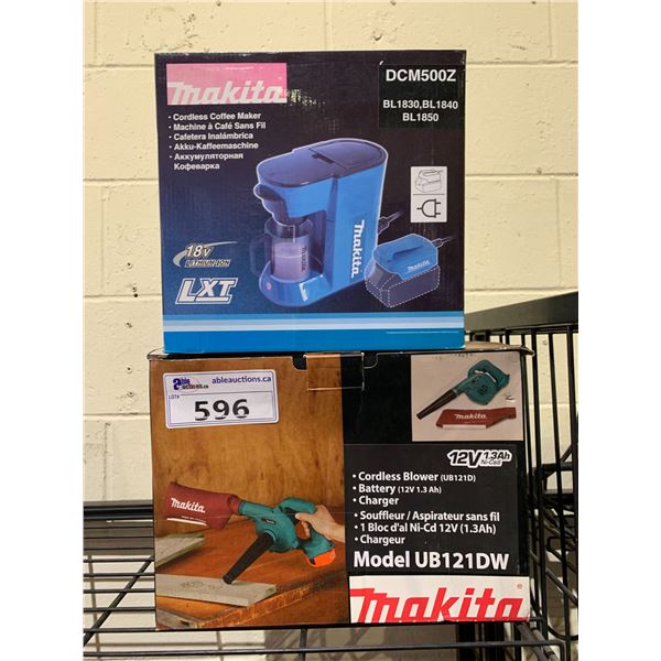 MAKITA BLOWER AND CORDLESS COFFEE MAKER