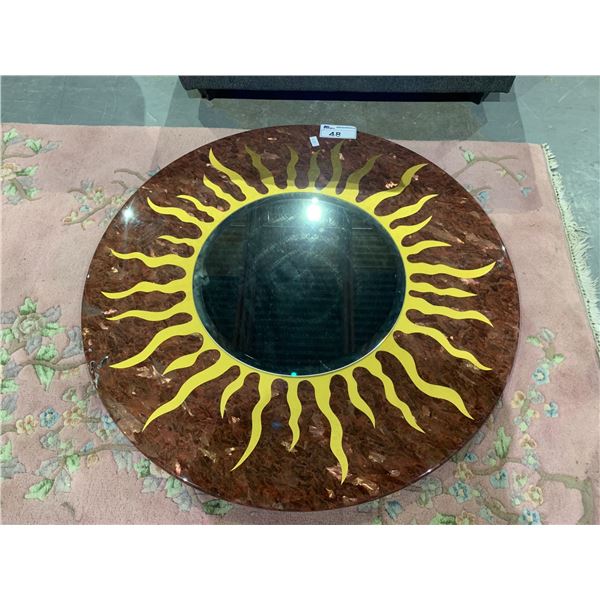 ROUND SUN MOTIF MIRROR 39-1/2 